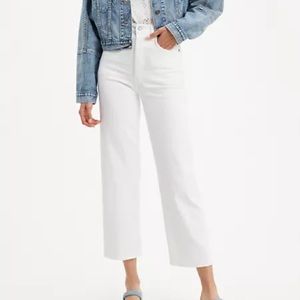 Levi’s Ribcage Straight White Jeans